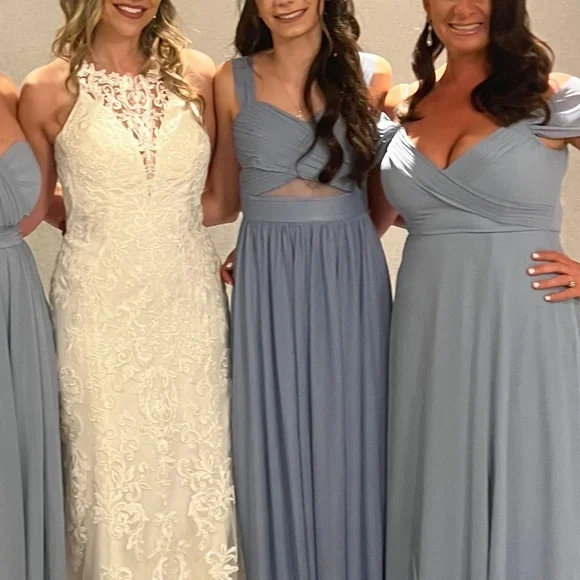 Birdy grey dusty blue bridesmaid dress size XS - Picture 4 of 4